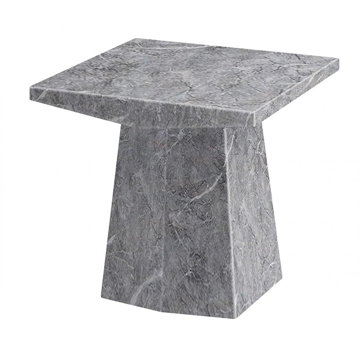 Multan Marble Lamp Table In Natural Stone with Lacquer Finish